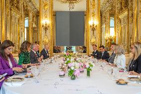 President Macron Host Lunch For Jordan Royals - Paris