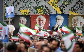 Presidential Candidate Saeed Jalili Campaigns - Tehran
