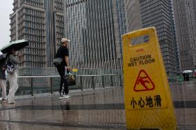 Shanghai Waits For Upcoming Heavy Rainstorm