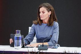 Queen Letizia At Fad Youth Board Of Trustees Meeting - Madrid