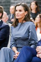 Queen Letizia At Fad Youth Board Of Trustees Meeting - Madrid