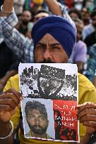 Demonstration Against Gangmastering In Support Of Satnam Singh