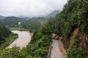 Landslide Damage Road