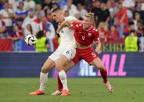 (SP)GERMANY-MUNICH-FOOTBALL-EURO 2024-DENMARK VS SERBIA