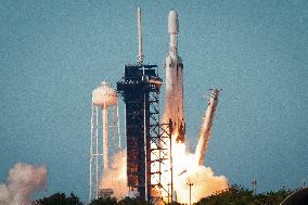 SpaceX Falcon Heavy Launches GOES-U from NASA Kennedy Space Center,