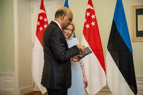 President Tharman Shanmugaratnam of Singapore meeting with Prime Minister of Estonia Kaja Kallas