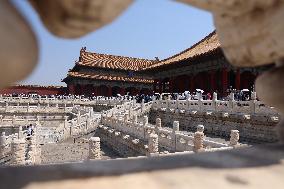 Visitors Visit the Forbidden City in Beijing