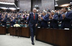 Recep Tayyip Erdogan Addresses The Ankara Parliament - Turkey