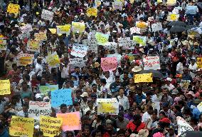 All Island Teachers And Headmasters Stage Protest In Sri Lanka