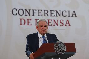 Mexico’s President Andres Manuel Lopez Obrador Briefing Conference