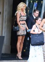 PFW - Victoria Silvstedt Out In Chanel Outfit