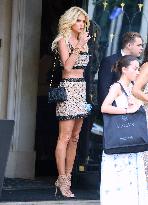 PFW - Victoria Silvstedt Out In Chanel Outfit