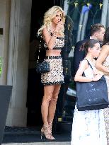 PFW - Victoria Silvstedt Out In Chanel Outfit