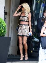 PFW - Victoria Silvstedt Out In Chanel Outfit