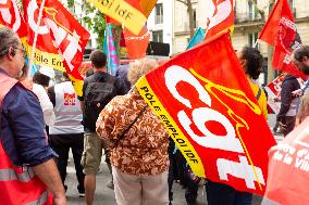 Protest Against Unemployment Insurance Reform - Paris