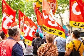 Protest Against Unemployment Insurance Reform - Paris