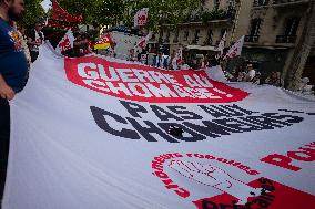 Protest Against Unemployment Insurance Reform - Paris