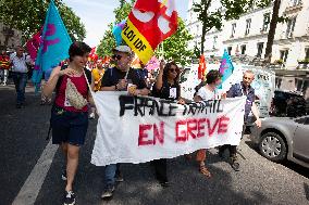 Protest Against Unemployment Insurance Reform - Paris