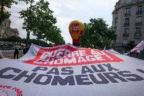 Protest Against Unemployment Insurance Reform - Paris