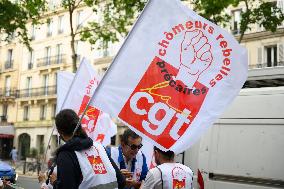 Protest Against Unemployment Insurance Reform - Paris