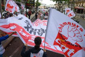 Protest Against Unemployment Insurance Reform - Paris