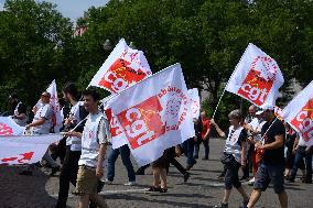 Protest Against Unemployment Insurance Reform - Paris