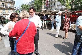 Rachida Dati At Maubert Market For The Election Campaign - Paris