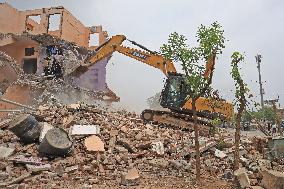 JDA Bulldozing Encroachment In Jaipur