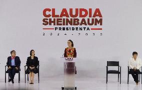Claudia Sheinbaum, Virtual Winner Of Mexico's Elections For The MORENA Party, Presented The Second Part Of Her Official Cabinet