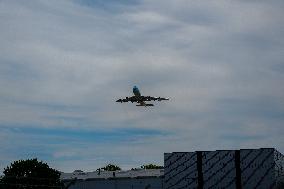 Air Force One Lifts Off From Andrews AFB Taking President Biden To The Atlanta Debate
