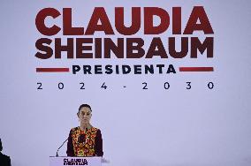 President-Elect Claudia Sheinbaum Presents Her New Cabinet - Mexico City