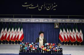 Khamenei Casts His Vote - Tehran