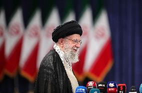 Khamenei Casts His Vote - Tehran