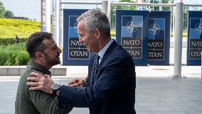 Zelensky Visits NATO - Brussels