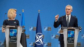 Estonian PM Kaja Kallas Visits NATO - Brussels
