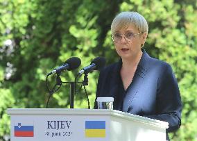 News conference of Ukrainian and Slovenian Presidents in Kyiv