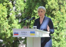 News conference of Ukrainian and Slovenian Presidents in Kyiv