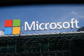 Microsoft Signage And Logo In Warsaw.