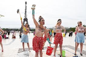 Femen's Action Against RN - Paris