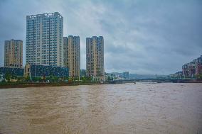Flood Water Hit Anqing