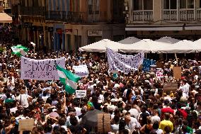 Demonstration Against Difficulty Of Finding Housing To Rent In Malaga