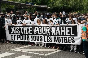 A Silent March Brings Together Several Hundred People One Year After Nahel's Death In Nanterre
