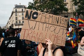 Tens Of Thousands March In Paris For The LGBT+ Pride March