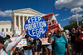 Activists Rally On 2nd Anniversary Of Supreme Court's Abortion Ruling - Washington
