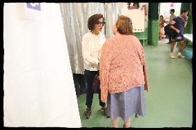 Rachida Dati Votes At Polling Station - Paris