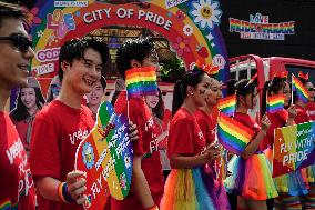 LGBTQ+ Members Parade To Celebrate Pride Month.