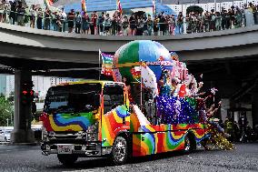 LGBTQ+ Members Parade To Celebrate Pride Month.