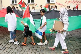 Pro-Palestinian March At The Jewish District In Krakow