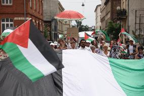 Pro-Palestinian March At The Jewish District In Krakow