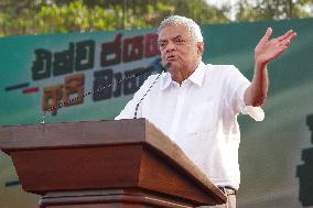 President Ranil Wickremesinghe Joins A Public Rally In Matara